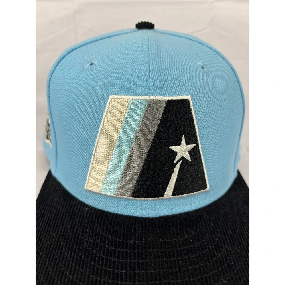 Houston Astros New Era 59FIFTY Hat Mens Light Blue 50th Anniversary 7 3/8 NWOT